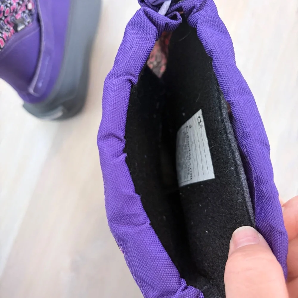 Columbia Youth Powderbug Plus II Snow Boots Purple Pink BY1298-559 Size 4
